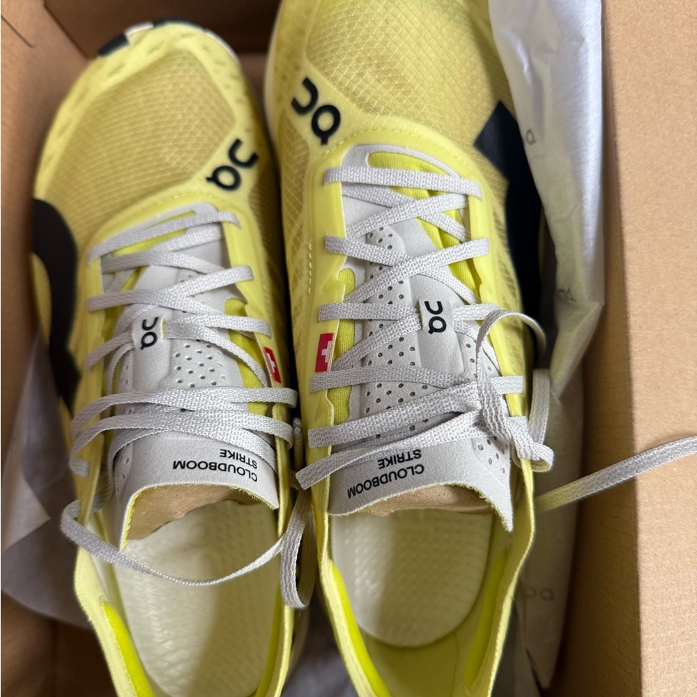 Brand New On Cloudboom Striking Yellow Running Shoes